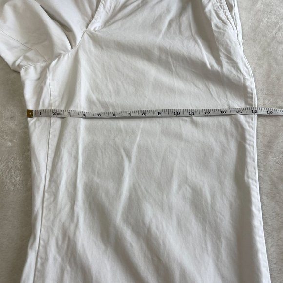 Gap Outlet Straight Leg Chino Pants Womens Size 20 White‎ Flat Front High Rise - Picture 10 of 15